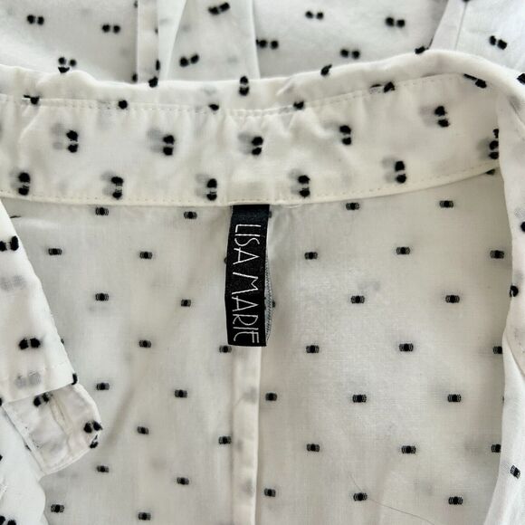 Lisa Marie Fernandez Polka Dot Cotton Midi Shirtdress M - Picture 4 of 6